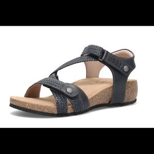 Taos Women's Trulie Leather Suede Sandal Sz. 8-8.5 Dark Grey NEW